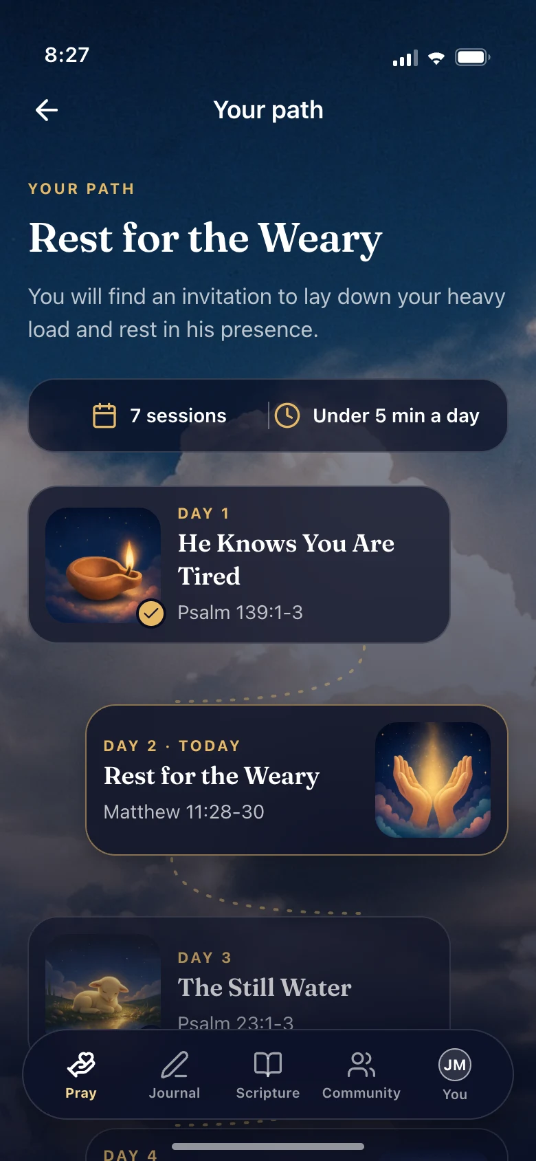 A seven-day path with daily readings and prayers
